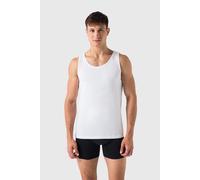 Burnell & Son Unterhemd Herren 3er Pack Tank Top Achselshirt Feinripp extra lang Weiss XXL
