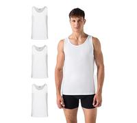 Burnell & Son - Unterhemd Herren 3er Pack - Tank Top Achselshirts aus Stretch Baumwolle - Herren Unterhemden Slim Fit in Weiss und Schwarz - Tanktop