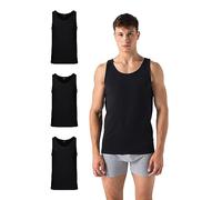 Burnell & Son - Unterhemd Herren 3er Pack - Tank Top Achselshirts aus Stretch Baumwolle - Herren Unterhemden Slim Fit in Weiss und Schwarz - Tanktop