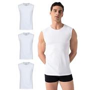 Burnell & Son Unterhemd Herren Ärmellos mit Rundhals 3er Pack - Muskelshirts Herren aus Baumwolle Slim Fit Weiss M