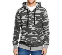 BU8615 Burnside Kapuzenjacke Tarmmuster Black Camo M