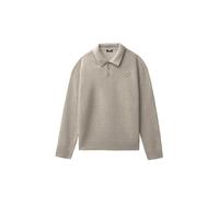 Burocs Wool Polo Sweater - Beige - Herren Pullover - Regular Fit - Feinstrick & Polo Kragen - Mit Knopfleiste & B Stitching - 80% Wolle (35% recycelt), 20% Polyamid, Größe:S, Farbe:Beige