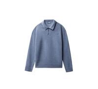 Burocs Wool Polo Sweater - Blue - Herren Pullover - Regular Fit - Haariger Feinstrick & Polo Kragen - Mit Knopfleiste & B Stitching - 80% Wolle (35% recycelt), 20% Polyamid, Größe:S, Farbe:Blue