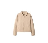 Burocs Zipped Jacket - Beige - Herren Jacke - Kent Kragen - Mit Reißverschluss - Seitentaschen - 100% Polyester, Größe:L, Farbe:Beige