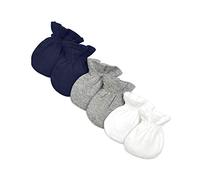 Burt's Bees Baby Baby Mädchen Fäustlinge Gr. One Size, Marineblau/Grau/Weiß