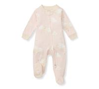Burt's Bees Baby Baby-Mädchen Pajamas Sleep and Play, Soft 100% Organic Cotton One-Piece Pj with Non-Slip Bee Grip Footies Kleinkindschläfer, Pink Good Night Sky, 3-6 Monate