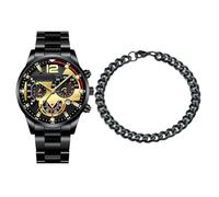 Business-Armbanduhr für Herren, ausgefallene Uhren für Herren, lässiger Kalender, Business-Armbanduhr, elegante Armbanduhr für Geburtstage, Jubiläen, Vatertag und Valentinstag, Schwarz , Refer to