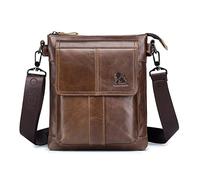 Business Herren-Umhängetasche Lässige Mode Leder Crossbody Tasche Multi-Tasche Tragbare Reisetasche Kleiner Rucksack