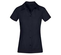 Business Kurzarm-Bluse Damen, Marineblau, M