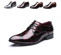 Business Schuhe Herren Anzugschuhe Oxford Derby Schuhe Brogues Lederschuhe Hochzeitsschuhe Schnürhalbschuhe Klassischer Business Schnürschuh Blau Gold Grau Rot Schwarz Braun Khaki 37-48