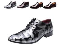 Business Schuhe Herren schwarz, formal Shoes for Men Lederschuhe Hochzeitsschuhe Schnürhalbschuhe Klassischer Business Schnürschuh Blau Gold Grau Rot Schwarz Braun Khaki 37-48