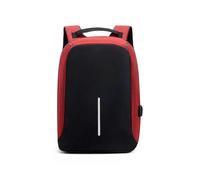 Business Travel Computer Backpack, Waterproof Backpack, with Usb Charging Port, Ergonomic Design, Anti-Theft Device, Color: Black + Red