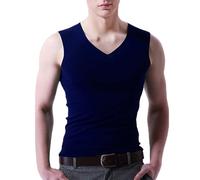 Business Unterhemd Herren Ärmellos mit V-Ausschnitt Tanktop-Unterhemden Männer Muskelshirt Leicht Tank Top Bodybuilding Fitness T-Shirts Sommer Ice Silk Thin Sleeveless Schwarz Weiss Mehrfarbig
