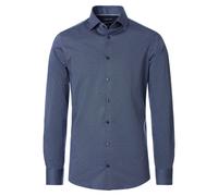 Venti Modern Fit Jerseyhemd blau, Gemustert
