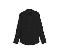 BOSS Regular Fit Hemd schwarz, Einfarbig