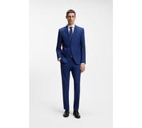 Hugo Boss Herrenhemd H-JOE-spread-C1-222 Regular-Fit elastischer Baumwoll-Twill bügelleicht Weiß 45
