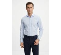 Businesshemd BOSS "JOE Kent", Herren, Gr. 41, N-Gr, light, pastel blau450, Web, Obermaterial: 100% Baumwolle, gestreift, regular fit hüftbedeckend, 2-Knopf-Manschette verstellbar, Hemden, mit Kentkrag