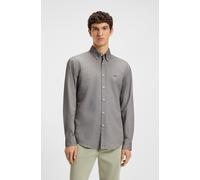 Businesshemd BOSS ORANGE "Rickert", Herren, Gr. XXXL, N-Gr, open grün342, Web, Obermaterial: 100% Baumwolle, casual, regular fit, hoch geschlossener Ausschnitt, Langarm eingesetzt Manschette mit Knöpf