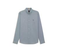 Businesshemd BOSS ORANGE "Rickert", Herren, Gr. 3XL, N-Gr, open grün369, Web, Obermaterial: 100% Baumwolle, regular fit, hoch geschlossener Ausschnitt, eingesetzt Manschette mit Knöpfen, Hemden, mit B