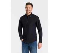 Businesshemd BOSS "ROAN", Herren, Gr. 3XL, N-Gr, dunkelblau404, Web, Obermaterial: 100% Baumwolle, unifarben, slim fit hüftbedeckend, 1-Knopf-Manschette mit Schlitz, Hemden, Langarm, Button-Down-Krage