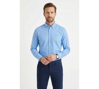 Businesshemd BOSS "ROAN", Herren, Gr. L, N-Gr, light, pastel blau450, Web, Obermaterial: 100% Baumwolle, gestreift, slim fit hüftbedeckend, 1-Knopf-Manschette mit Schlitz, Hemden, Langarm, Button-Down