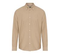 Businesshemd BOSS "ROAN", Herren, Gr. M, N-Gr, open beige286, Web, Obermaterial: 100% Baumwolle, unifarben, slim fit hüftbedeckend, 1-Knopf-Manschette mit Schlitz, Hemden, Langarm, Button-Down-Kragen,