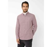 Businesshemd BRAX "Style DANIEL", Herren, Gr. 3XL, Normalgrößen, rot, Web, 100% Baumwolle, Hemden (69597220-XXXL) rot