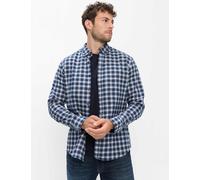 Businesshemd BRAX "Style DANIEL", Herren, Gr. XL, Normalgrößen, blau (navy), Web, 100% Baumwolle, Hemden, Flanell: Herrenhemd aus reiner Baumwolle (72852818-XL) navy