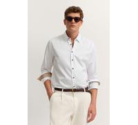 Businesshemd BUGATTI "Easy-Care Funktion", Herren, Gr. XL, Normalgrößen, 10, weiß, Canvas, 100% Baumwolle, unifarben, normal, Hemden, mit Kontraststoff am Innenkragen und Manschetten (29416218-XL) 10,