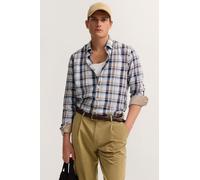 Businesshemd BUGATTI "Modern Fit", Herren, Gr. 4XL, Normalgrößen, 70, braun, Canvas, 100% Baumwolle, kariert, normal, Hemden, mit Easy-Care Funktion (55105614-4XL) 70, braun