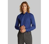Businesshemd CALVIN KLEIN "POPLIN STRETCH SLIM SHIRT", Herren, Gr. 41, N-Gr, blau (medieval blau), Popeline, Obermaterial: 97% Baumwolle, 3% Elasthan, unifarben, slim fit, Ärmel mit Ärmelschlitz 2-Kno