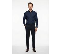 Businesshemd CALVIN KLEIN "REG ESNTL POPLIN STR SLD", Herren, Gr. 39, N-Gr, blau (night sky), Web, Obermaterial: 97% Baumwolle, 3% Elasthan, regular fit normal, Rundhals, eingesetzt 1-Knopf-Manschette