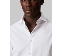 Businesshemd CALVIN KLEIN "REG ESNTL POPLIN STR SLD", Herren, Gr. 43, N-Gr, weiß, Web, Obermaterial: 97% Baumwolle, 3% Elasthan, unifarben, regular fit normal, Rundhals, eingesetzt 1-Knopf-Manschette,