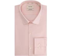 Businesshemd CALVIN KLEIN "SLIM ESNTL POPLIN STR SLD", Herren, Gr. 42, N-Gr, pink, Web, Obermaterial: 96% Baumwolle, 4% Elasthan, unifarben, slim fit normal, Rundhals, eingesetzt Manschette, Hemden, S