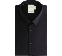 Businesshemd CALVIN KLEIN "XSLIM ESNTL POPLIN NOS STR SLD", Herren, Gr. 42, N-Gr, schwarz, Web, Obermaterial: 97% Baumwolle, 3% Elasthan, unifarben, slim fit normal, Rundhals, eingesetzt Manschette, H
