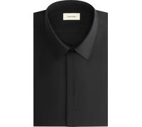 Businesshemd CALVIN KLEIN "XSLIM OCCASION STR SLD", Herren, Gr. 45, N-Gr, schwarz, Web, Obermaterial: 97% Baumwolle, 3% Elasthan, unifarben, slim fit normal, Rundhals, 1-Knopf-Manschette, Hemden Busin
