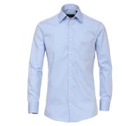 Businesshemd CASAMODA "CASAMODA Businesshemd extra kurzer Arm 58cm uni", Herren, Gr. 45, Normalgrößen, blau (hellblau), 100% Baumwolle, unifarben, comfort fit, Hemden (50108161-45) hellblau