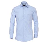 CASAMODA Herren Businesshemd extra langer Arm 69cm uni Comfort Fit, blau, 42 Azurblau
