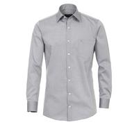 CASAMODA Herren Businesshemd extra langer Arm 69cm uni Comfort Fit, grau, 43 Grau