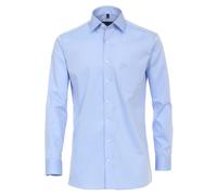 Businesshemd CASAMODA "CASAMODA Businesshemd extra langer Arm 69cm uni", Herren, Gr. 44, Normalgrößen, blau (hellblau), 100% Baumwolle, unifarben, schmal, Hemden (13888149-44) hellblau