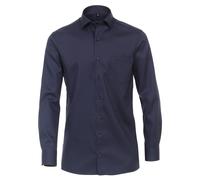 Businesshemd CASAMODA "CASAMODA Businesshemd extra langer Arm 69cm uni", Herren, Gr. 48, Normalgrößen, blau (graues dunkelblau), 100% Baumwolle, unifarben, comfort fit, Hemden (56752104-48) graues dun