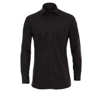 Casa Moda Businesshemd Herren Modern Fit extra langer Arm 72 cm Baumwolle Schwarz Größe 43