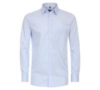 Businesshemd CASAMODA "CASAMODA Businesshemd gestreift", Herren, Gr. 45, Normalgrößen, blau (hellblau), 100% Baumwolle, gestreift, comfort fit, Hemden (58883633-45) hellblau