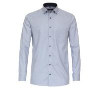 Businesshemd CASAMODA "CASAMODA Businesshemd gestreift", Herren, Gr. 52, Normalgrößen, blau (dunkelblau), 100% Baumwolle, gestreift, comfort fit, Hemden (69453424-52) dunkelblau