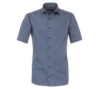 Businesshemd CASAMODA "CASAMODA Businesshemd Kurzarm uni", Herren, Gr. 42, Normalgrößen, blau (mittelblau), 100% Baumwolle, unifarben, schmal, Hemden (65868111-42) mittelblau