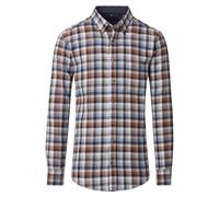 Businesshemd CASAMODA "CASAMODA Businesshemd Langarm kariert", Herren, Gr. XXL, Normalgrößen, blau, 100% Baumwolle, kariert, lässig geschnitten, Hemden (10925146-XXL) blau