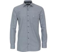 Businesshemd CASAMODA "CASAMODA Businesshemd Print", Herren, Gr. 41, Normalgrößen, blau (dunkelblau), 100% Baumwolle, bedruckt, comfort fit, Hemden (29674210-41) dunkelblau