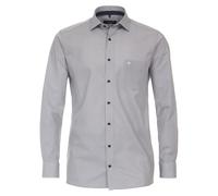 Businesshemd CASAMODA "CASAMODA Businesshemd Print", Herren, Gr. 41, Normalgrößen, braun, 97% Baumwolle, 3% Elasthan, bedruckt, schmal, Hemden (75543305-41) braun