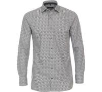 Businesshemd CASAMODA "CASAMODA Businesshemd Print", Herren, Gr. 42, Normalgrößen, grau, 100% Baumwolle, bedruckt, comfort fit, Hemden (50563454-42) grau