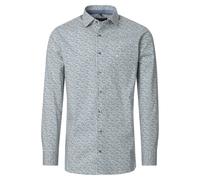 Casa Moda Modern Fit Hemd blau/grün, Bedruckt
